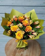 Букет цветов из:  Альстромерии и Розы в Никульское