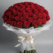 Букет 101 Красная роза Блэк Мэджик в Никульское