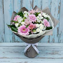 Букет цветов из:  Герберы, Альстромерии и Хризантемы #REPLACE_PRED# Никульское
