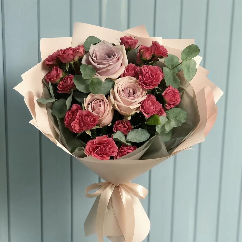 Букет цветов из: Гвоздики и Розы в Никульское