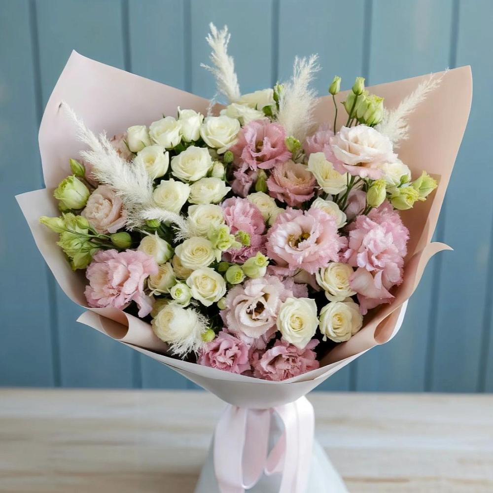 Букет цветов из: Альстромерии и Розы в Никульское