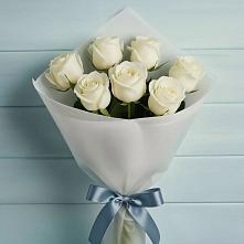 Букет 7 Белых роз Эдлесс Лав в Никульское
