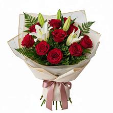 Букет цветов из:  Лилии и Розы в Никульское