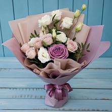 Букет цветов из:  Розы и Лизиантусы #REPLACE_PRED# Никульское