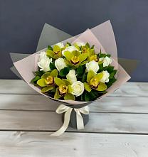 Букет цветов из:  Орхидеи и Розы в Никульское