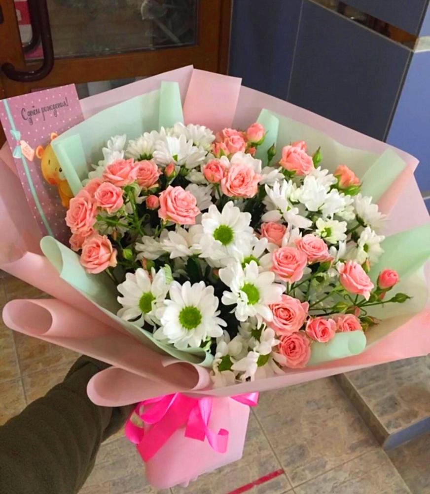 Букет цветов из: Розы и Хризантемы в Никульское