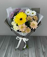 Букет цветов из:  Розы, Герберы и Хризантемы в Никульское