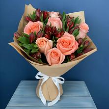 Букет цветов из:  Розы и Альстромерии в Никульское