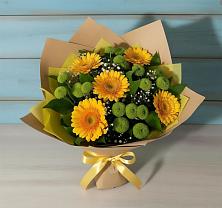 Букет цветов из:  Герберы и Хризантемы #REPLACE_PRED# Никульское