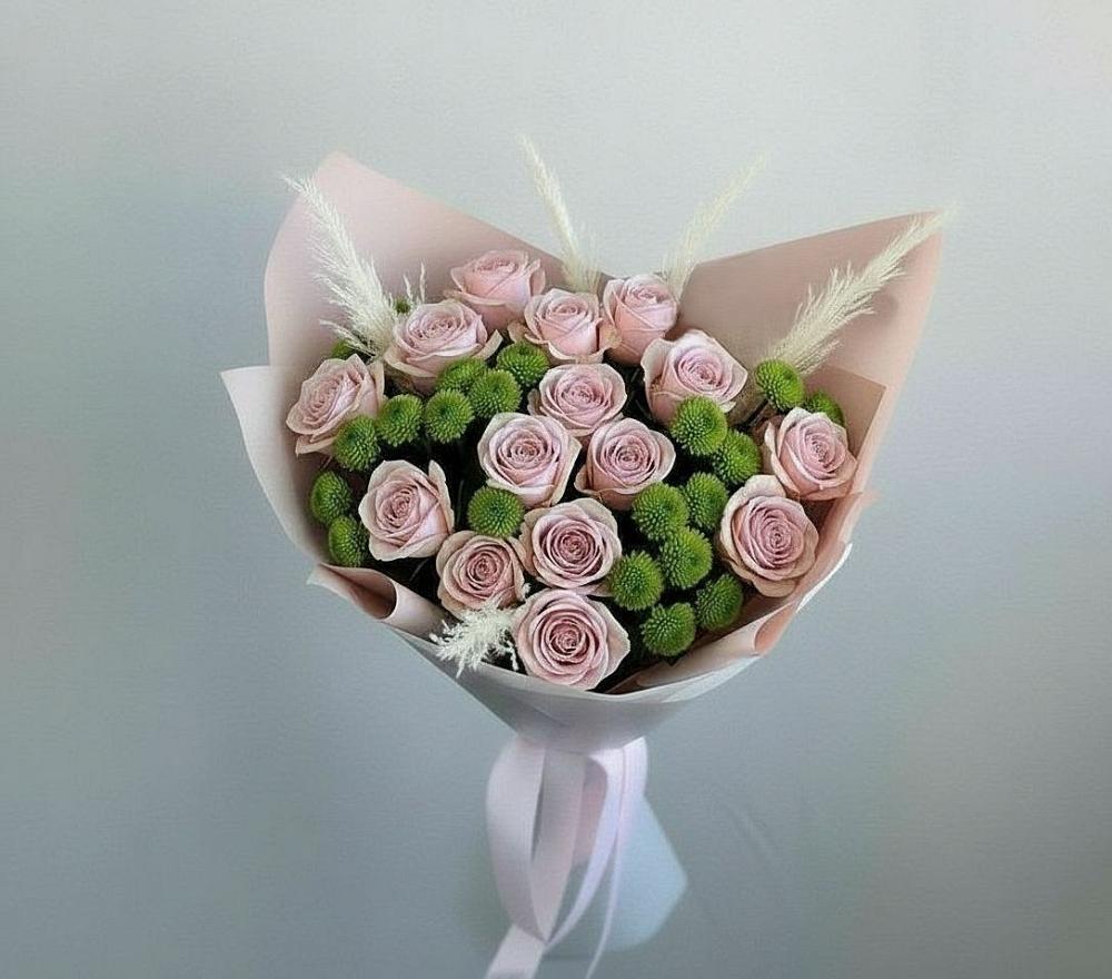 Букет цветов из: Розы и Хризантемы в Никульское