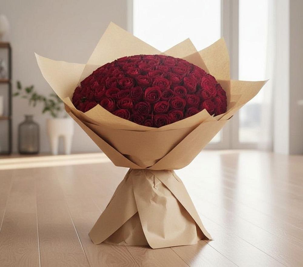 Букет 101 Красная роза в Никульское