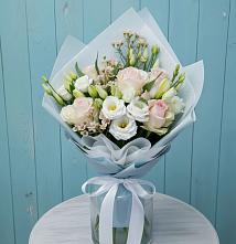 Букет цветов из:  Розы и Лизиантусы в Никульское