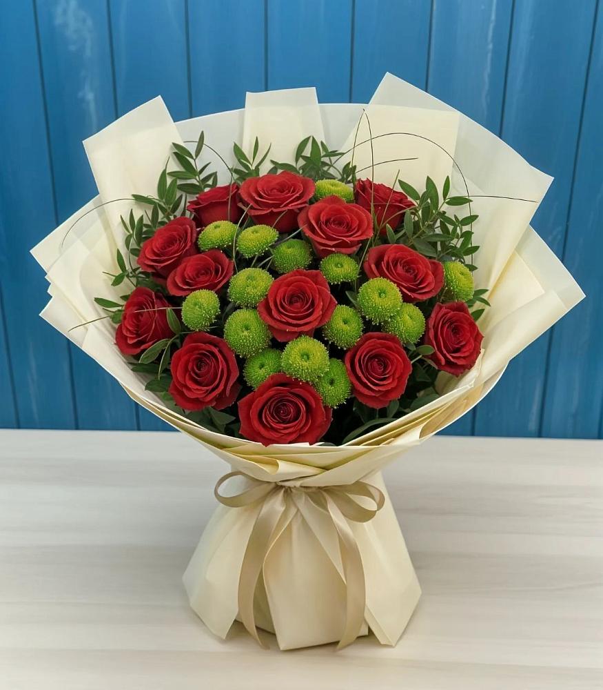 Букет цветов из: Розы и Хризантемы в Никульское