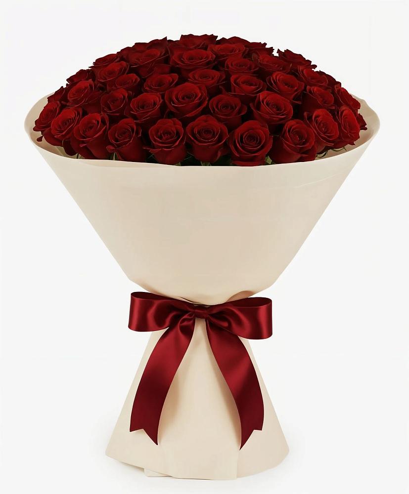 Букет 101 Бордовая роза Блэк Бакарра в Никульское